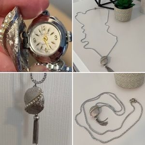 Vintage Sperina pendant watch with necklace